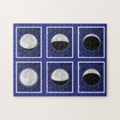 Grafiek van de fasen van de maan met sterren legpuzzel (Horizontaal)