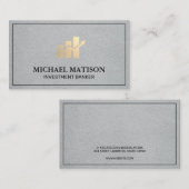 grafiek van de financiële staaf | voorraadanalyse visitekaartje (Voorkant / Achterkant)