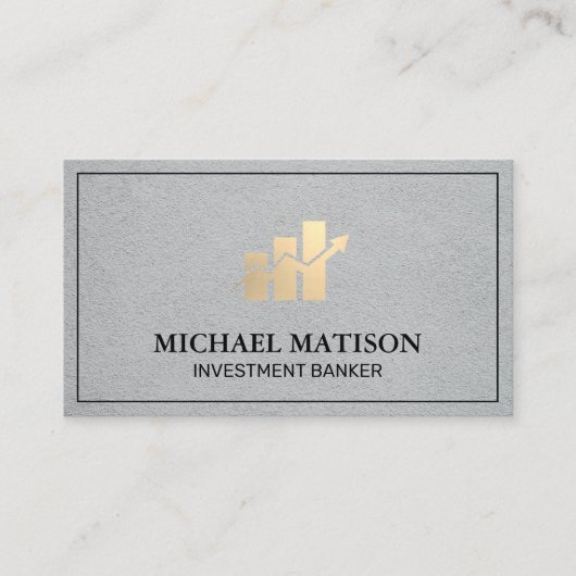 grafiek van de financiële staaf | voorraadanalyse visitekaartje (Voorkant)