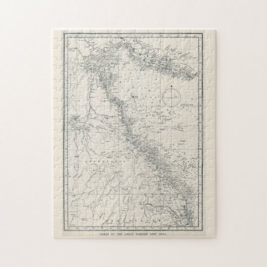 Grafiek van de gebiedskaart van het Great Barrier  Legpuzzel (Verticaal)