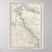 Grafiek van de gebiedskaart van het Great Barrier  Poster (Voorkant)