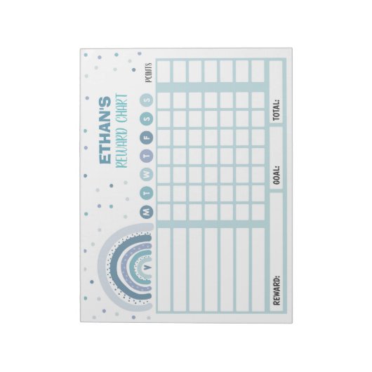 Grafiek van de Grafiek van de Reward Rainbow Perso Notitieblok (Linkerzijde)