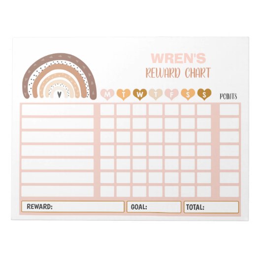 Grafiek van de Grafiek van de Reward Rainbow Perso Notitieblok (Voorkant)