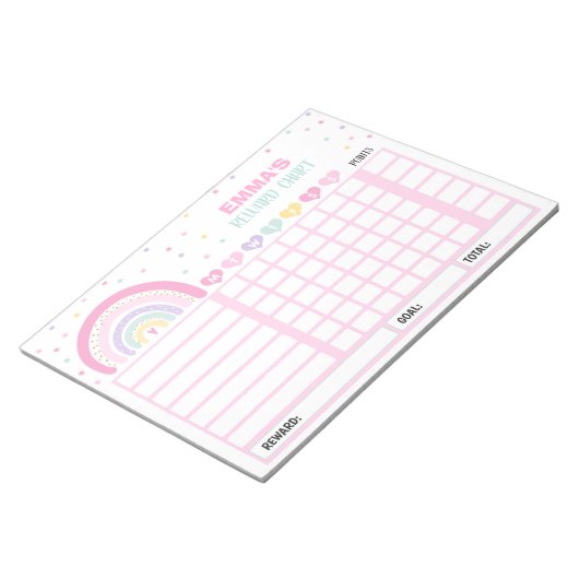 Grafiek van de Grafiek van de Reward Rainbow Perso Notitieblok (Schuin)