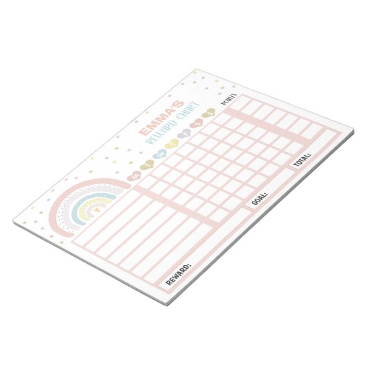 Grafiek van de Grafiek van de Reward Rainbow Perso Notitieblok (Schuin)