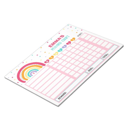 Grafiek van de Grafiek van de Reward Rainbow Perso Notitieblok (Schuin)