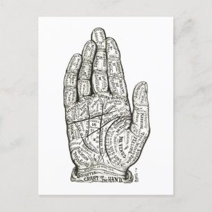"Grafiek van de Hand" voor Palm Reading / Palmistr Briefkaart