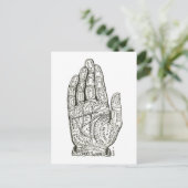 "Grafiek van de Hand" voor Palm Reading / Palmistr Briefkaart (Staand voorkant)