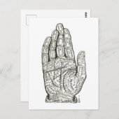 "Grafiek van de Hand" voor Palm Reading / Palmistr Briefkaart (Voorkant / Achterkant)