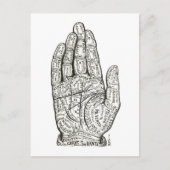 "Grafiek van de Hand" voor Palm Reading / Palmistr Briefkaart (Voorkant)