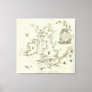 Grafiek van de koers van de Spaanse Armada Canvas Afdruk