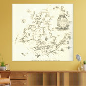 Grafiek van de koers van de Spaanse Armada Canvas Afdruk (Insitu (Woonkamer))