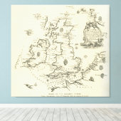 Grafiek van de koers van de Spaanse Armada Canvas Afdruk (Insitu (Houten vloer))