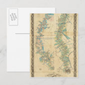 Grafiek van de Lagere Rivier van de Mississippi Briefkaart (Voorkant / Achterkant)