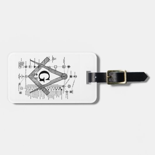 Grafiek van de Masonic Degrees Bagagelabel (Voorkant horizontaal)