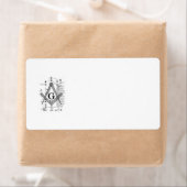 Grafiek van de Masonic Degrees Etiket (Insitu)