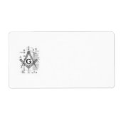 Grafiek van de Masonic Degrees Etiket (Voorkant)