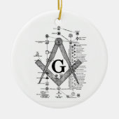 Grafiek van de Masonic Degrees Keramisch Ornament (Voorkant)