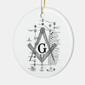 Grafiek van de Masonic Degrees Keramisch Ornament (Links)