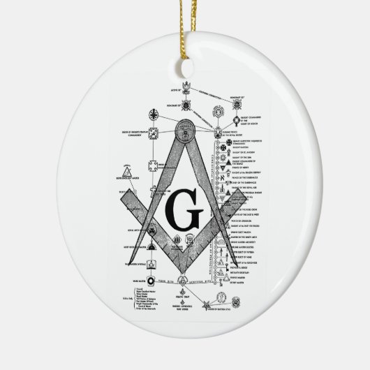 Grafiek van de Masonic Degrees Keramisch Ornament (Links)