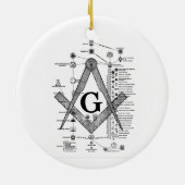 Grafiek van de Masonic Degrees Keramisch Ornament (Achterkant)