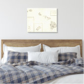 Grafiek van de Sandwich-eilanden Canvas Afdruk (Insitu (Slaapkamer))