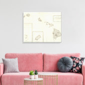 Grafiek van de Sandwich-eilanden Canvas Afdruk (Insitu (Woonkamer))