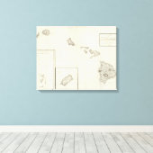 Grafiek van de Sandwich-eilanden Canvas Afdruk (Insitu (Houten vloer))