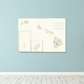 Grafiek van de Sandwich-eilanden Canvas Afdruk (Insitu (Houten vloer))