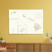 Grafiek van de Sandwich-eilanden Canvas Afdruk (Insitu (Woonkamer))