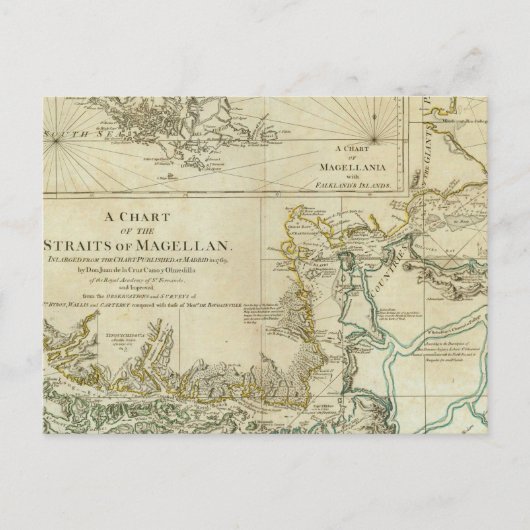 Grafiek van de sterren van Magellan Briefkaart (Voorkant)