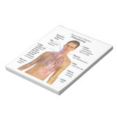 Grafiek van de symptomen van pneumonie notitieblok (Linkerzijde)