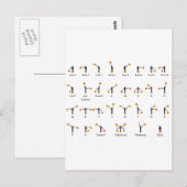 Grafiek van de vlag van het semafore briefkaart (Voorkant / Achterkant)