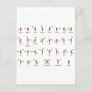 Grafiek van de vlag van het semafore briefkaart