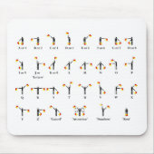 Grafiek van de vlag van het semafore muismat (Voorkant)