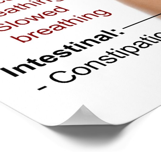 Grafiek van de voornaamste bijwerkingen van oxycod poster (Hoek)