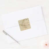 Grafiek van de wereld vierkante sticker (Envelop)