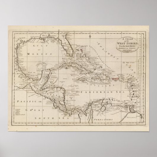 Grafiek van de West Indies Poster (Voorkant)