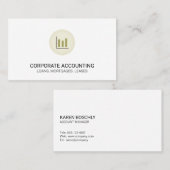 Grafiek van financiële balk visitekaartje (Voorkant / Achterkant)