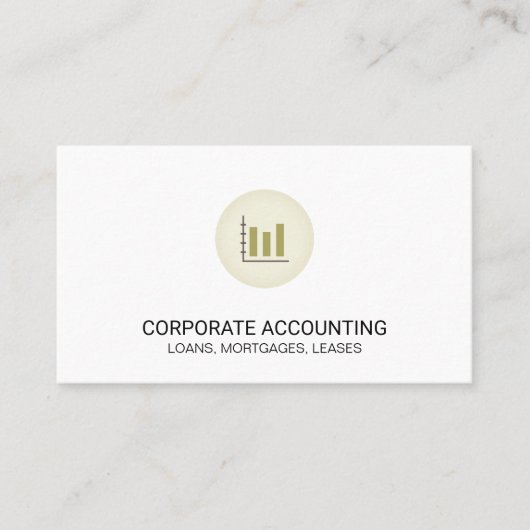 Grafiek van financiële balk visitekaartje (Voorkant)