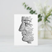 "Grafiek van het Gezicht" Briefkaart (Staand voorkant)
