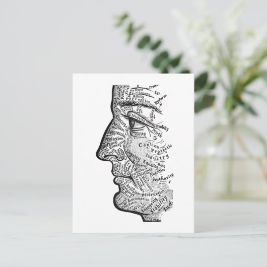 "Grafiek van het Gezicht" Briefkaart (Staand voorkant)