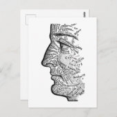 "Grafiek van het Gezicht" Briefkaart (Voorkant / Achterkant)