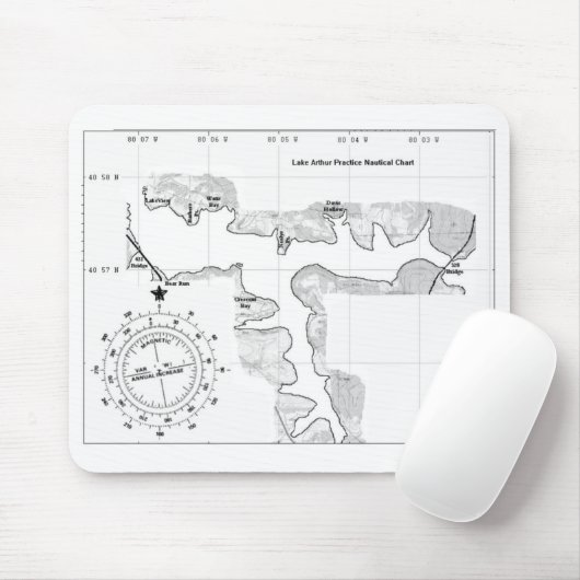 Grafiek van het meer van Arthur Mousepad Muismat (Met muis)