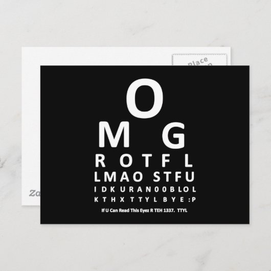 Grafiek van het oogmerk van tekstadviseur briefkaart (Voorkant / Achterkant)