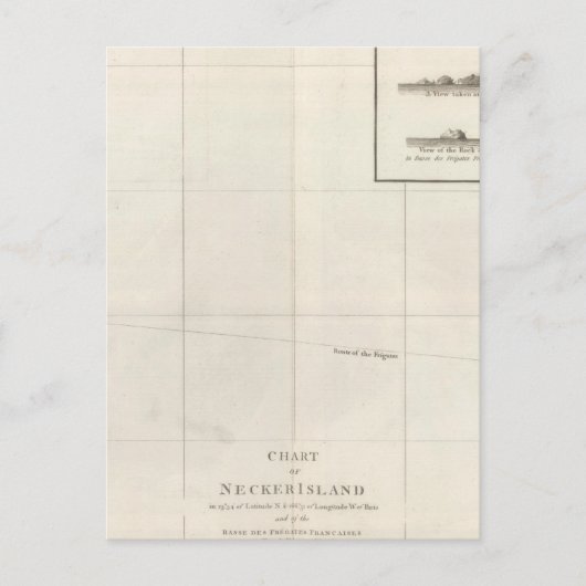 Grafiek van Necker Island Briefkaart (Voorkant)