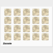 Grafiek van West Indies 2 Vierkante Sticker (Vel)
