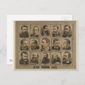 Grafiek voor de boomvorming van de baard uit 1884 briefkaart (Voorkant / Achterkant)