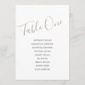 Grafiek voor de bruiloft van kustkleuren, tabelpla kaart (Voorkant)