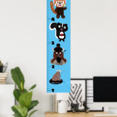 Grafiek voor de groei van cartoon van grappige die poster (Thuiskantoor)